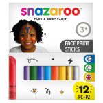 SNAZAROO Barras de Maquillaje de Pintura Facial Pack de 12 ROW