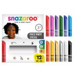 Snazaroo Barras de Maquillaje de Pintura Facial Pack de 12 ROW