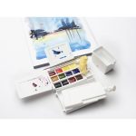 Winsor & Newton Acuarela Profesional Caja de Campo 12x1/2 Godets