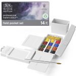 Winsor & Newton Acuarela Profesional Caja de Campo 12x1/2 Godets