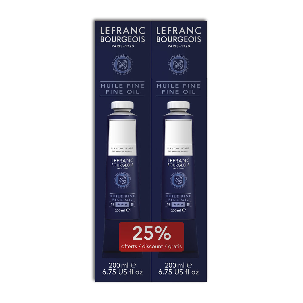 Lefranc Bourgeois Óleo Fine 2x200ml Blanco De Titanio