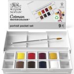 Winsor & Newton Acuarela Cotman Set Bolsillo Retrato 8x1/2 Godets