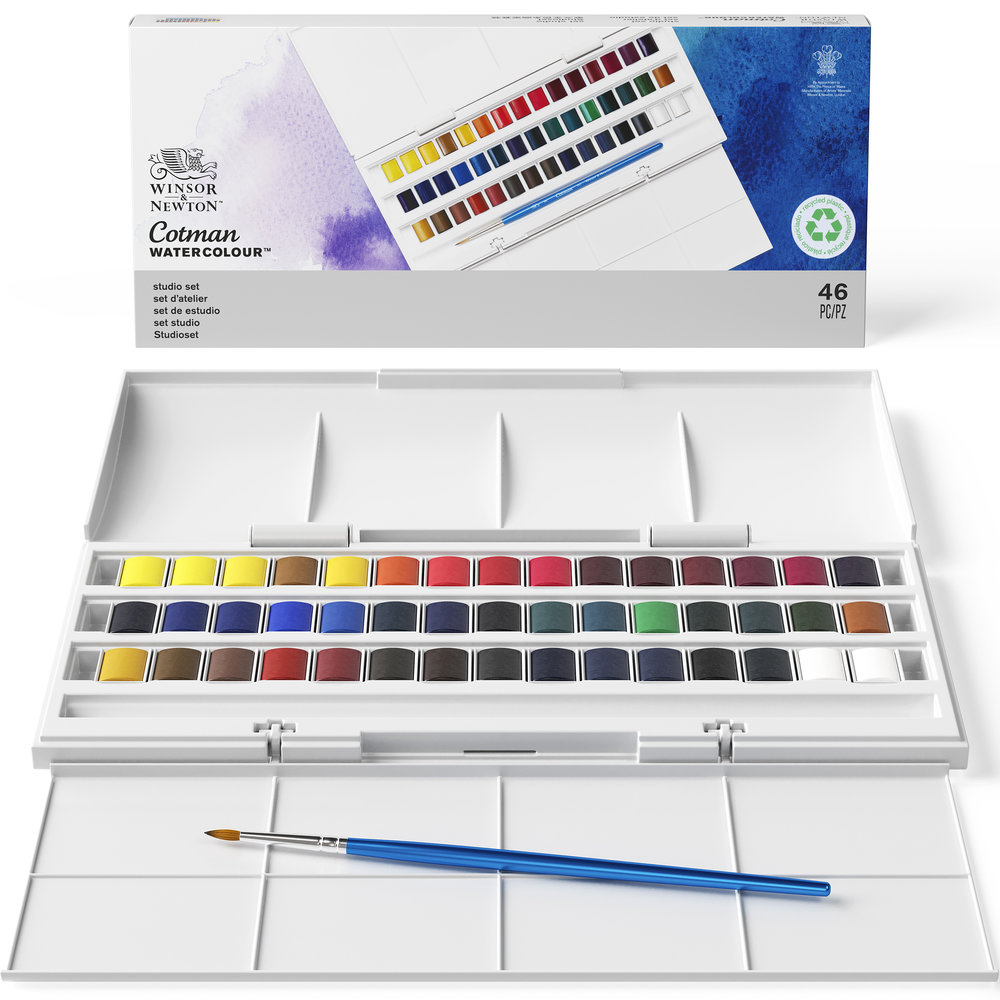 Winsor & Newton Acuarela Cotman Caja 45x1/2 Godet