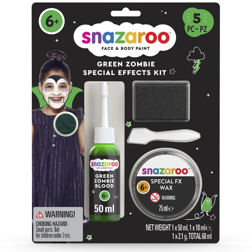 Snazaroo Efecto Especiales Sangre de Zombi Verd Kit