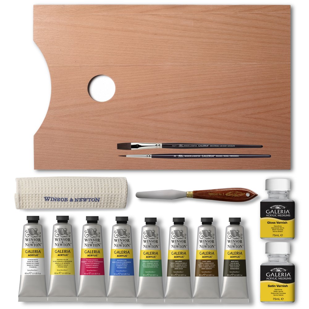 Winsor & Newton Galeria Acrilico Caja De Madera 8x60ml