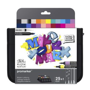 Winsor & Newton Promarker Set Mixto  Lettering - Estuche