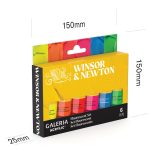 Winsor & Newton Acrilico Galeria Set Tubos 5x60ml Colores Fluorescentes