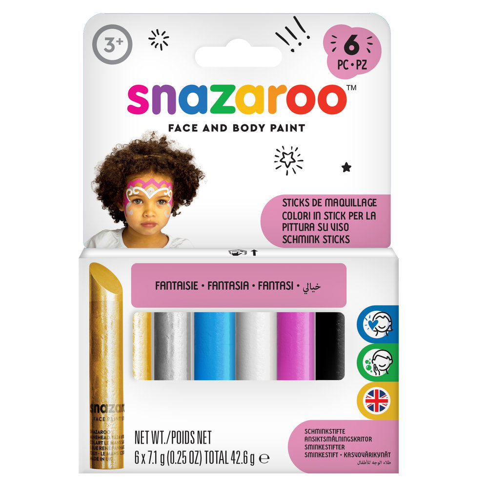 Snazaroo Halloween Face Paint Sticks - Set of 6 - Argos