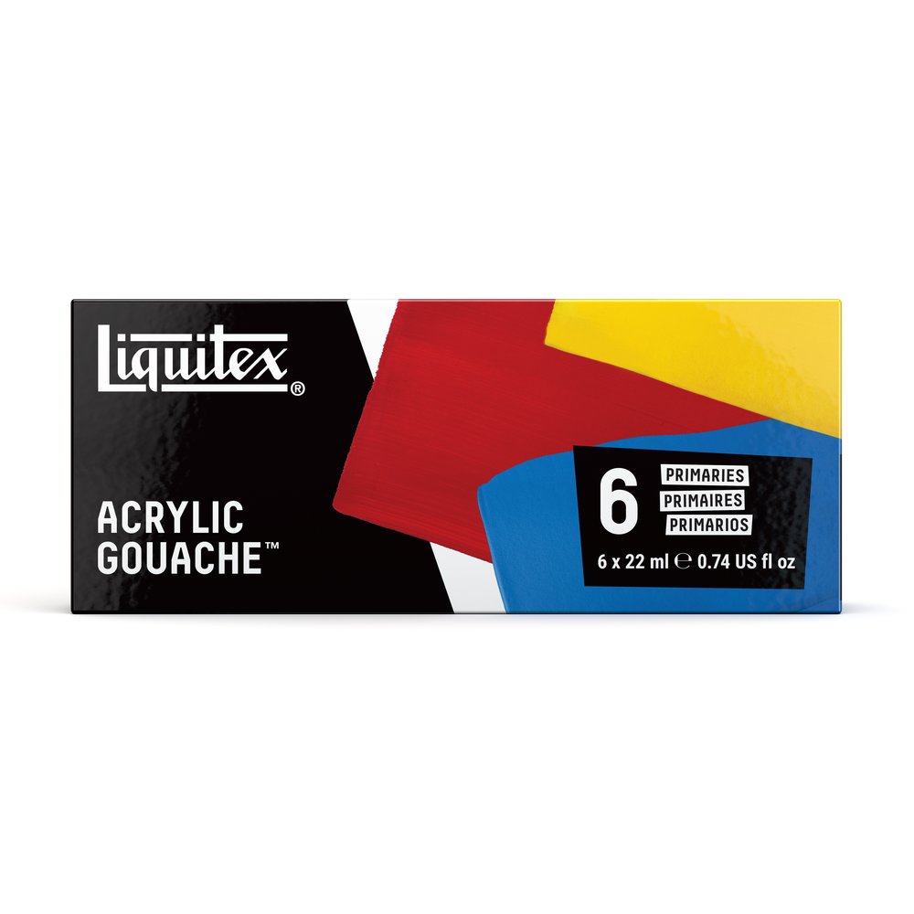 Liquitex Profesional Gouache Acrílico 6x22ml Set Colores Primarios