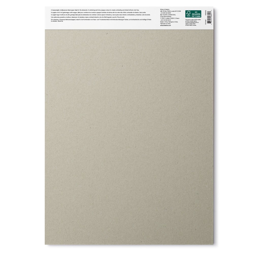 Winsor & Newton Papel Técnica Mixta Negro - Bloc 25 hojas 200g A3