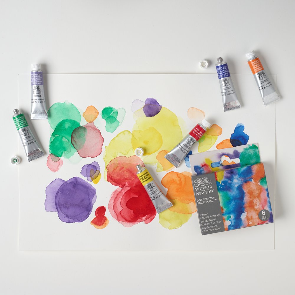 Winsor & Newton Acuarela Profesional Set Tubos 6x5ml Colores Winsor