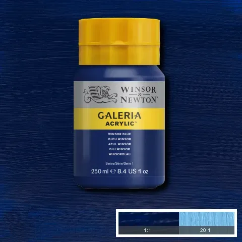Winsor & Newton Acrílico Galería 250ml Azul Winsor (Matiz Rojo)