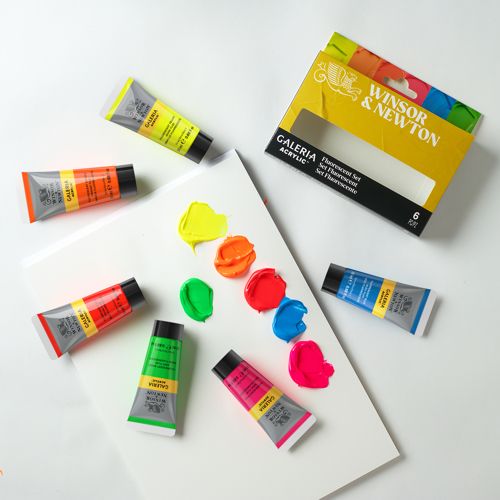 Winsor & Newton Acrilico Galeria Set Tubos 5x60ml Colores Fluorescentes