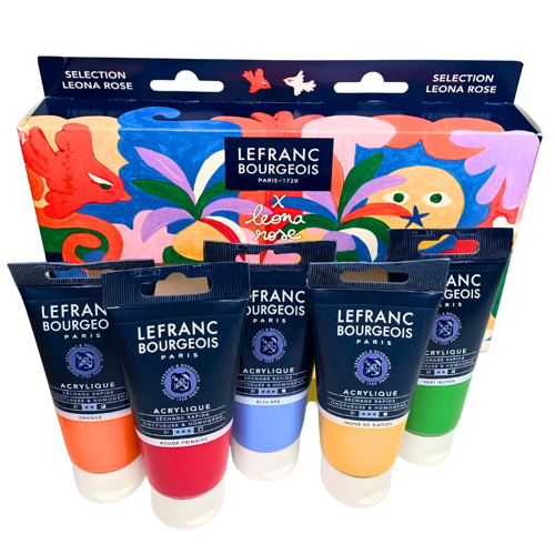 Lefranc Bourgeois Acrílico Fine Set Leona Rose 5x80ml