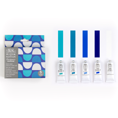 Winsor & Newton Designers Gouache Set Tubos 5x14ml Paisajes Marinos