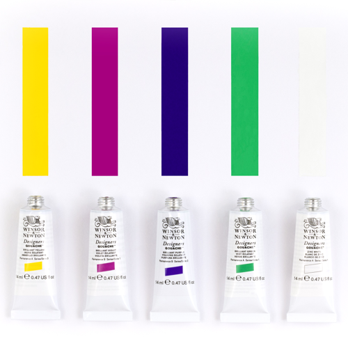 Winsor & Newton Designers Gouache Set Tubos 5x14ml Colores Brillantes