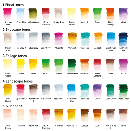 Winsor & Newton Studio Collection Lapices Acuarela x50