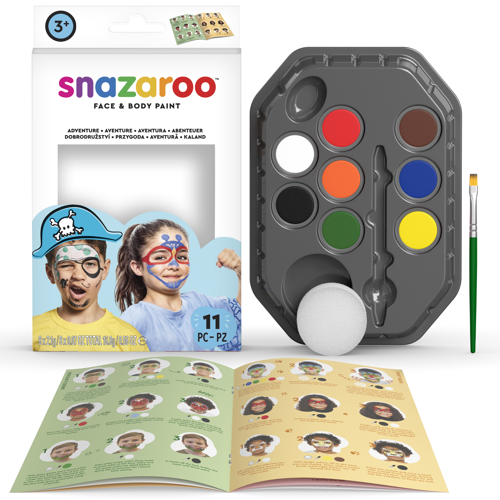 Snazaroo - Kit de pintura facial aventura.