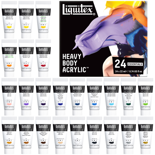Liquitex Acrílico Heavy Body Set 24x22ml Esenciales