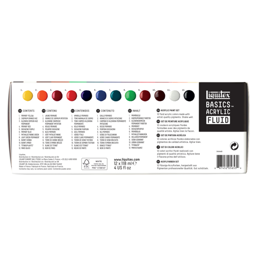 Liquitex Basics Acrílico Fluido Set 12x118ml