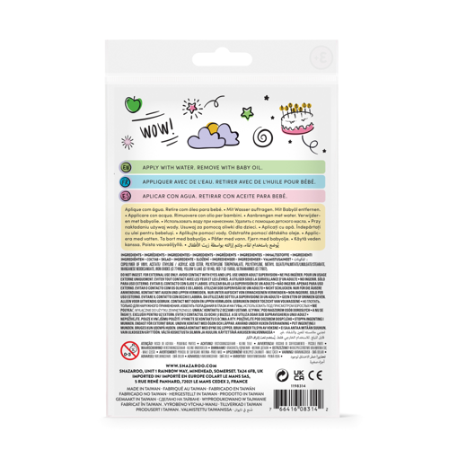 Snazaroo Tatuajes temporales fantasía - Set de 20 - Universal