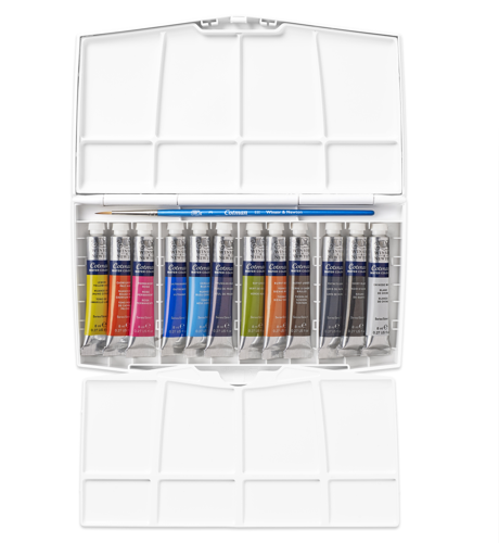 Winsor & Newton Acuarela Cotman Caja Pintor Plus 12 Tubos 8ml.