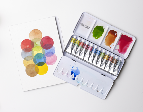 Winsor & Newton Acuarela Profesional Caja de Metal 12x5ml Tubos