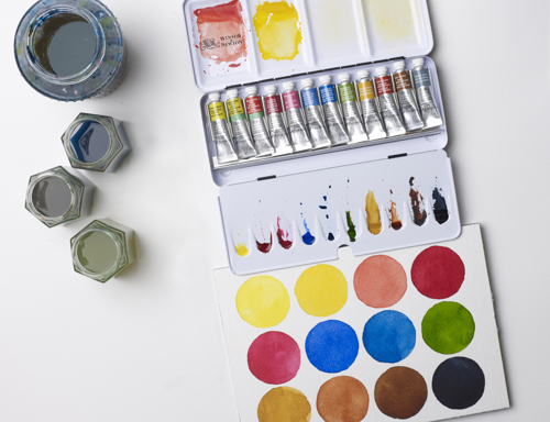 Winsor & Newton Acuarela Profesional Caja de Metal 12x5ml Tubos
