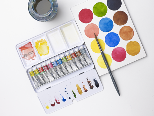 Winsor & Newton Acuarela Profesional Caja de Metal 12x5ml Tubos