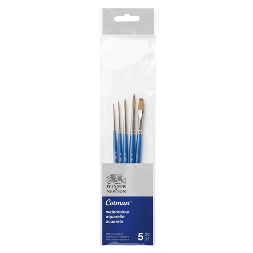 Winsor & Newton Cotman Pincel Mango Corto Pack x3 (R: 00, 2, 4, 6; Un Trazo 6mm)