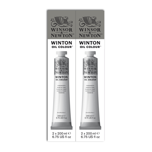 Winsor & Newton Óleo Winton 200ml Blanco De Titanio x2 Tubos