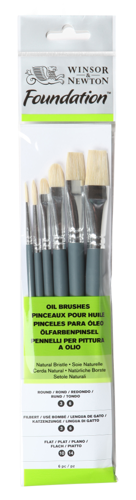 Winsor & Newton Pincel Foundation Oleo Mango Corto 6 Pack No. 25
