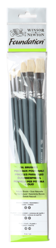 Winsor & Newton Pincel Foundation Oleo Mango Largo 6 Pack No. 26