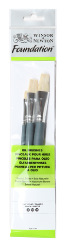 Winsor & Newton Pincel Foundation Oleo Mango Corto 3 Pack No. 20