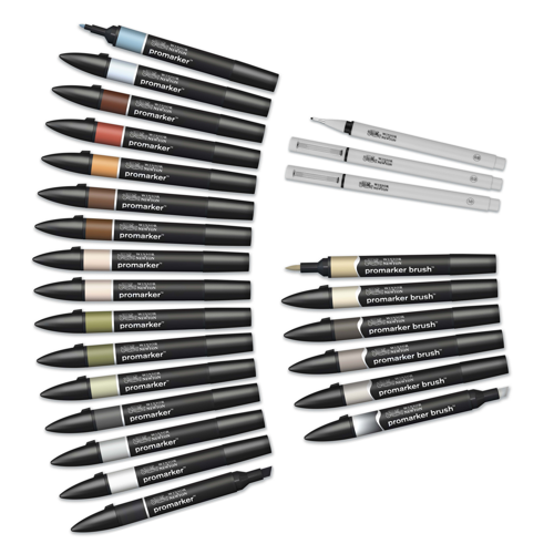Winsor & Newton Promarker Set Mixto Diseño Interiores - Estuche