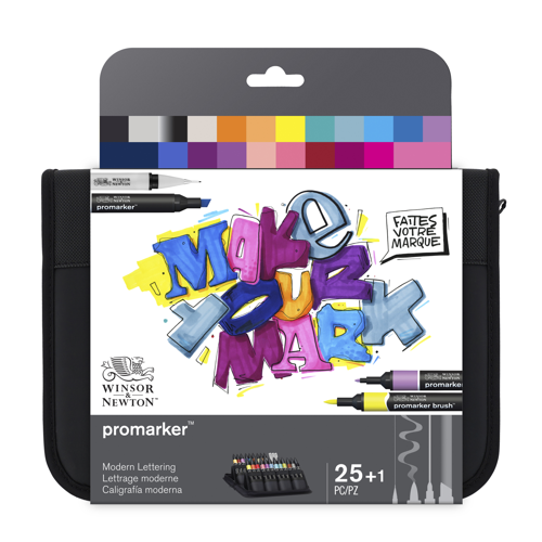 Winsor & Newton Promarker Set Mixto Lettering - Estuche