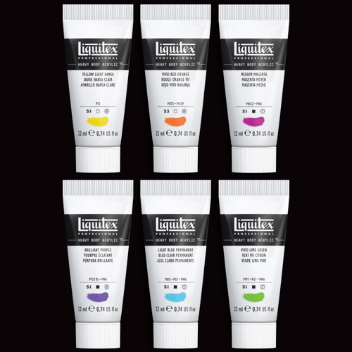 Liquitex Profesional Heavy Body Set 6x22ml Colores Vibrantes