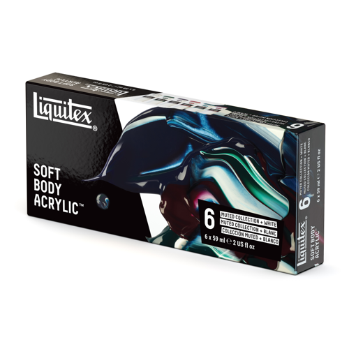 Liquitex Soft Body Set 6x59ml - Muted Collection + Blanco
