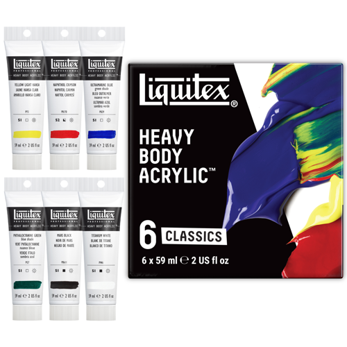 Liquitex Profesional Heavy Body Set 6x59ml Colores Clásicos