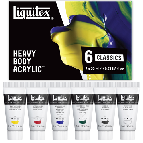 Liquitex Profesional Heavy Body Set 6x22ml Colores Clásicos
