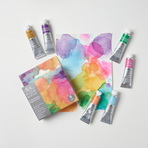 Winsor & Newton Acuarela Profesional Set Tubos 6x5ml Colores Vibrantes