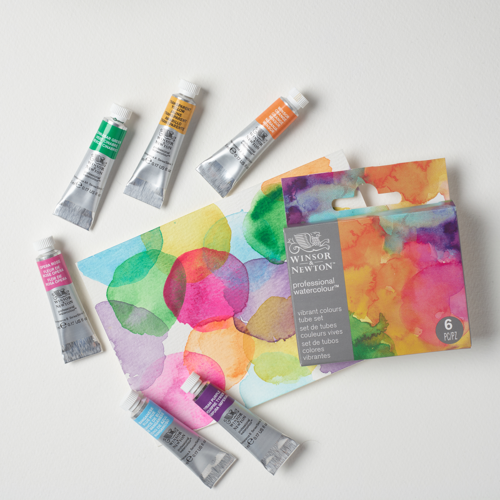 Winsor & Newton Acuarela Profesional Set Tubos 6x5ml Colores Vibrantes