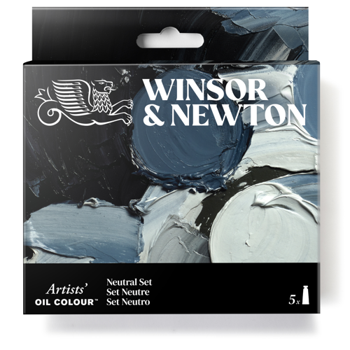 Winsor & Newton Oleo Artists Set Tubos 5x37ml Colores Escala De Grises
