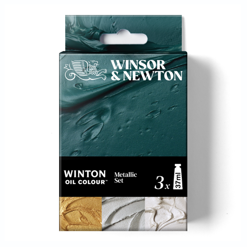 Winsor & Newton Oleo Artists Set Tubos 3x37ml Colores Metálicos