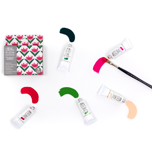 Winsor & Newton Designers Gouache Set Tubos 5x14ml Colores Botanicos