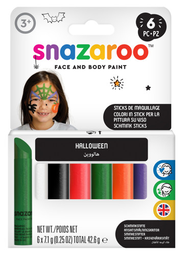 Snazaroo Rainbow Face Paint Sticks - Set of 6  - US