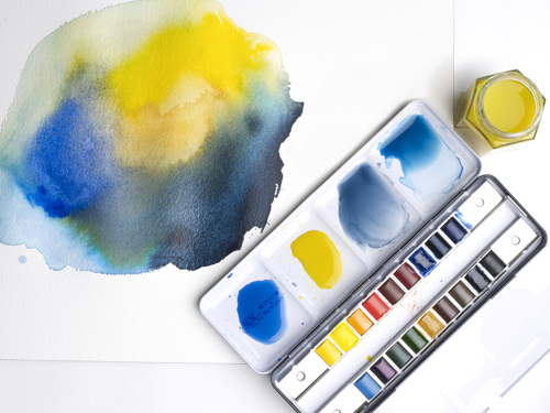 Winsor & Newton Acuarela Profesional Caja Metálica de Viaje x18 semi godet
