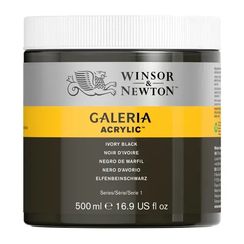 Winsor & Newton Acrílico Galería 500ml Negro de Marfil