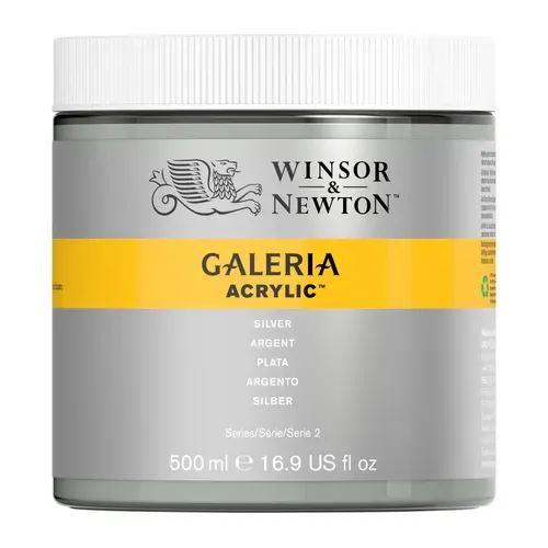 Winsor & Newton Acrílico Galería 500ml Plata