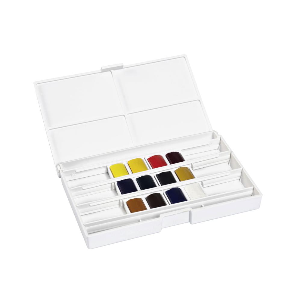 Lefranc Bourgeois Set d'Aquarelle Fine 12 Demi Godets